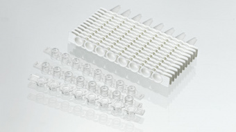 Пробирки стрипованные белые для реал-тайм ПЦР,  с крышками / LightCycler 8-Tube Strips (white), 120 стрипов/уп